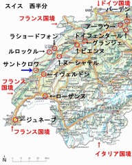 �X�C�X�����̒n�}